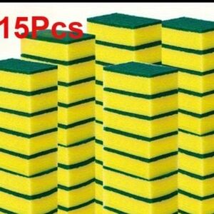 15 Pack Yellow and Green Sponges